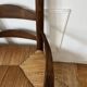 Wood and straw banquette
