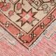 Tapis oriental vintage fait main rouge crème 4x8, 117x230 cm