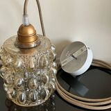 Vintage bubble glass pendant light