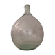 Transparent old demijohn about 8 to 10 L