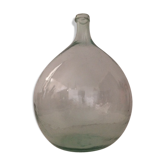 Transparent old demijohn about 8 to 10 L