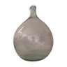 Transparent old demijohn about 8 to 10 L