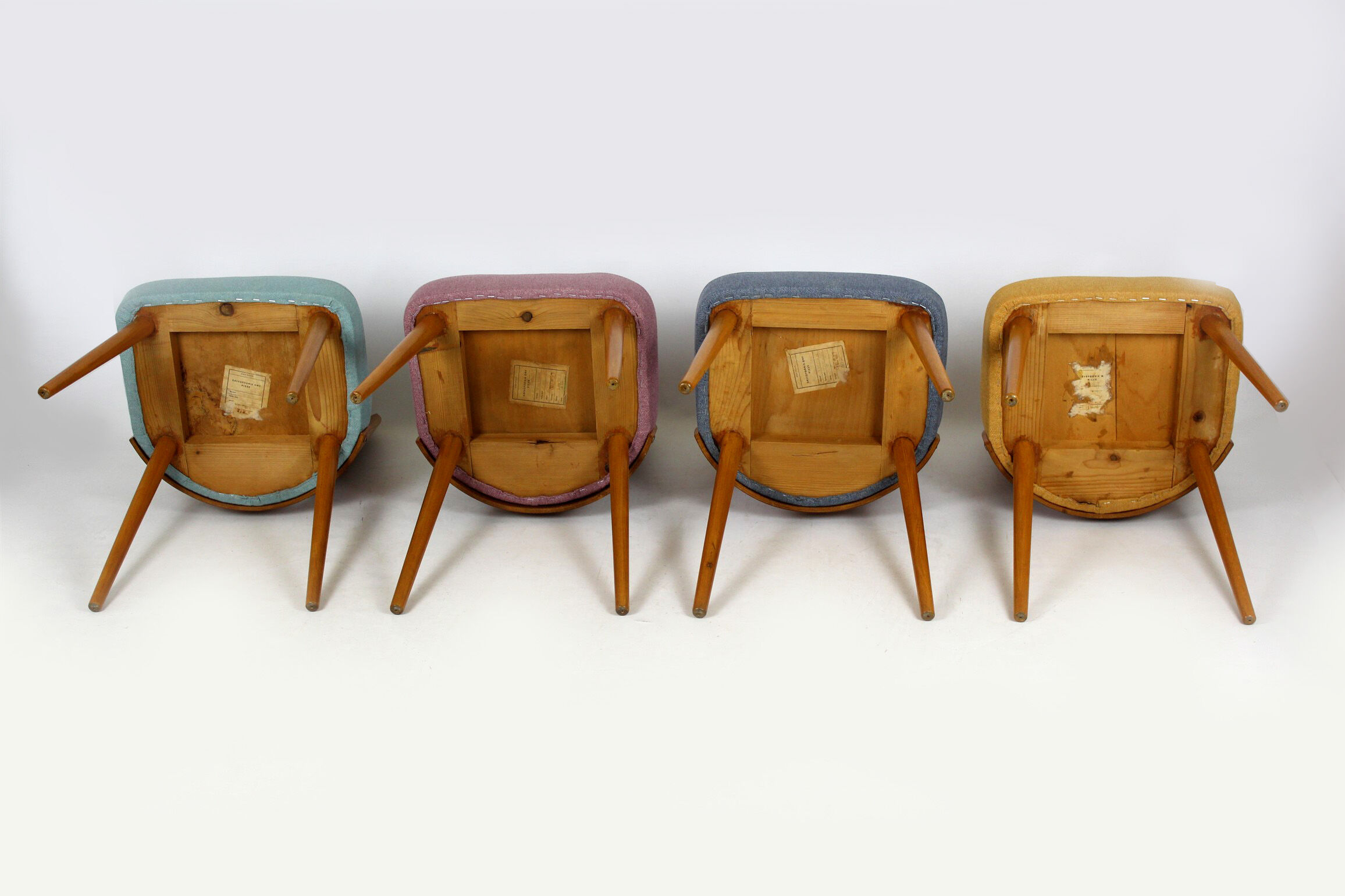 Mid-Century Chairs from ONV Pisek, 1963, Set of 4