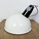 Industrial Soviet White Enamel Pendant Lamp, 1960s
