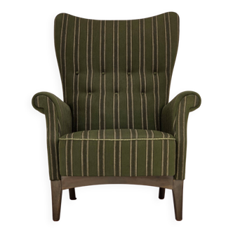 1960s, Danish armchair by Fritz Hansen, series 8000/8020, furniture wool.