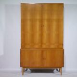 Mid-Century design highboard in cherry wood, vintage dresser, 1960s