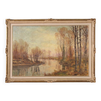 Landscape signed A. Corradi from the 20th century