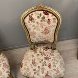 Paire de chaises chauffeuses de style Louis XV époque XIXeme
