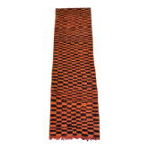 Orange corridor carpet 114 x 387 cm