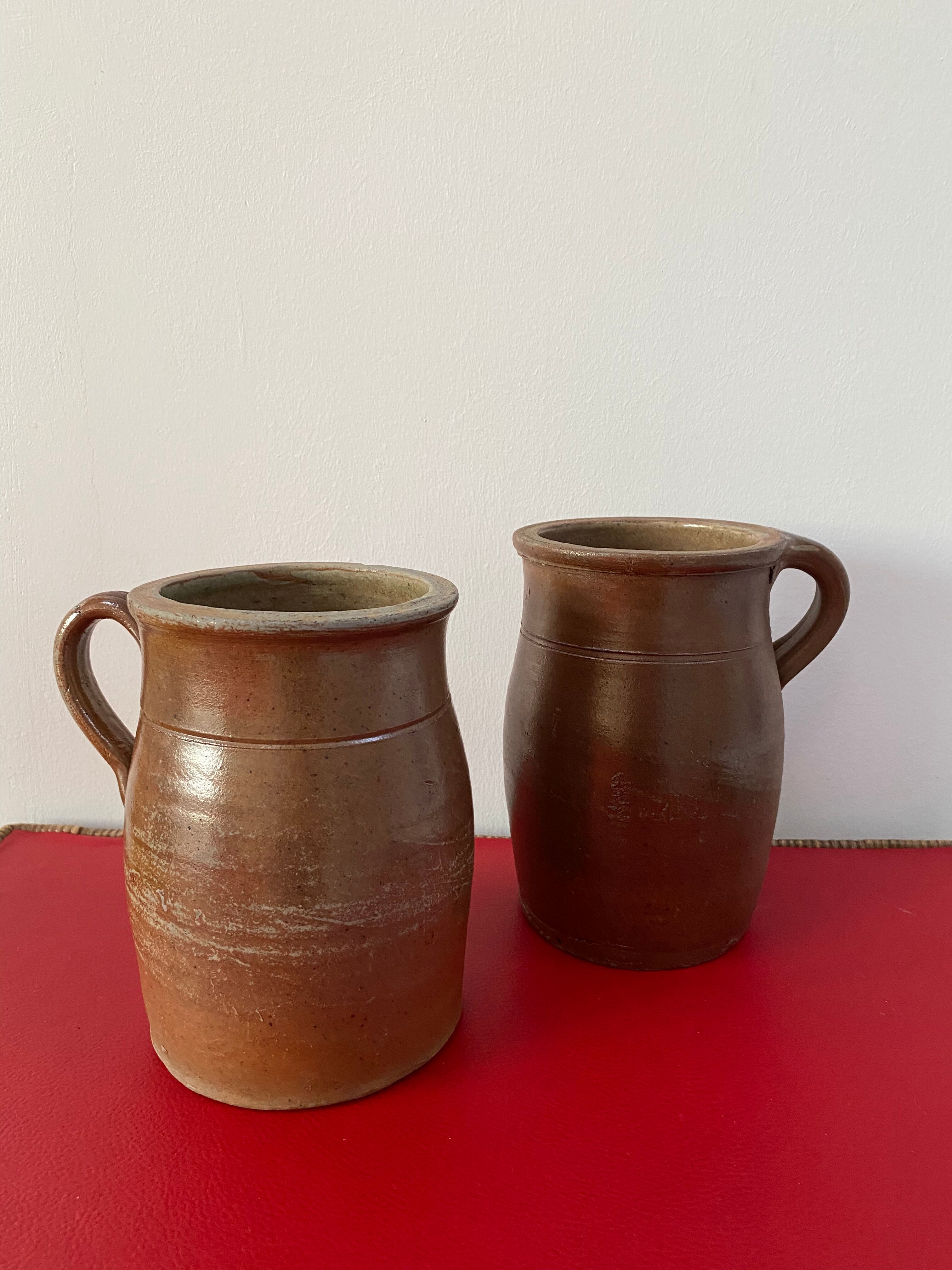 Old glazed stoneware pot