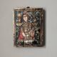 Antique wood painting old craft panel