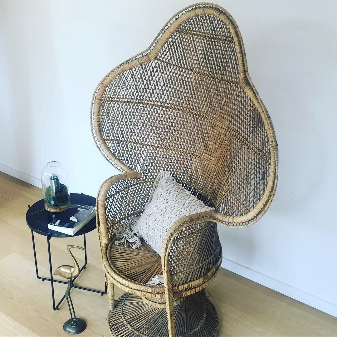 Emmanuelle vintage rattan armchair