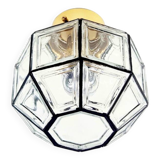 Mid-Century Glass Flush Mount/Ceiling Light from Limburg, Germany, 1960s