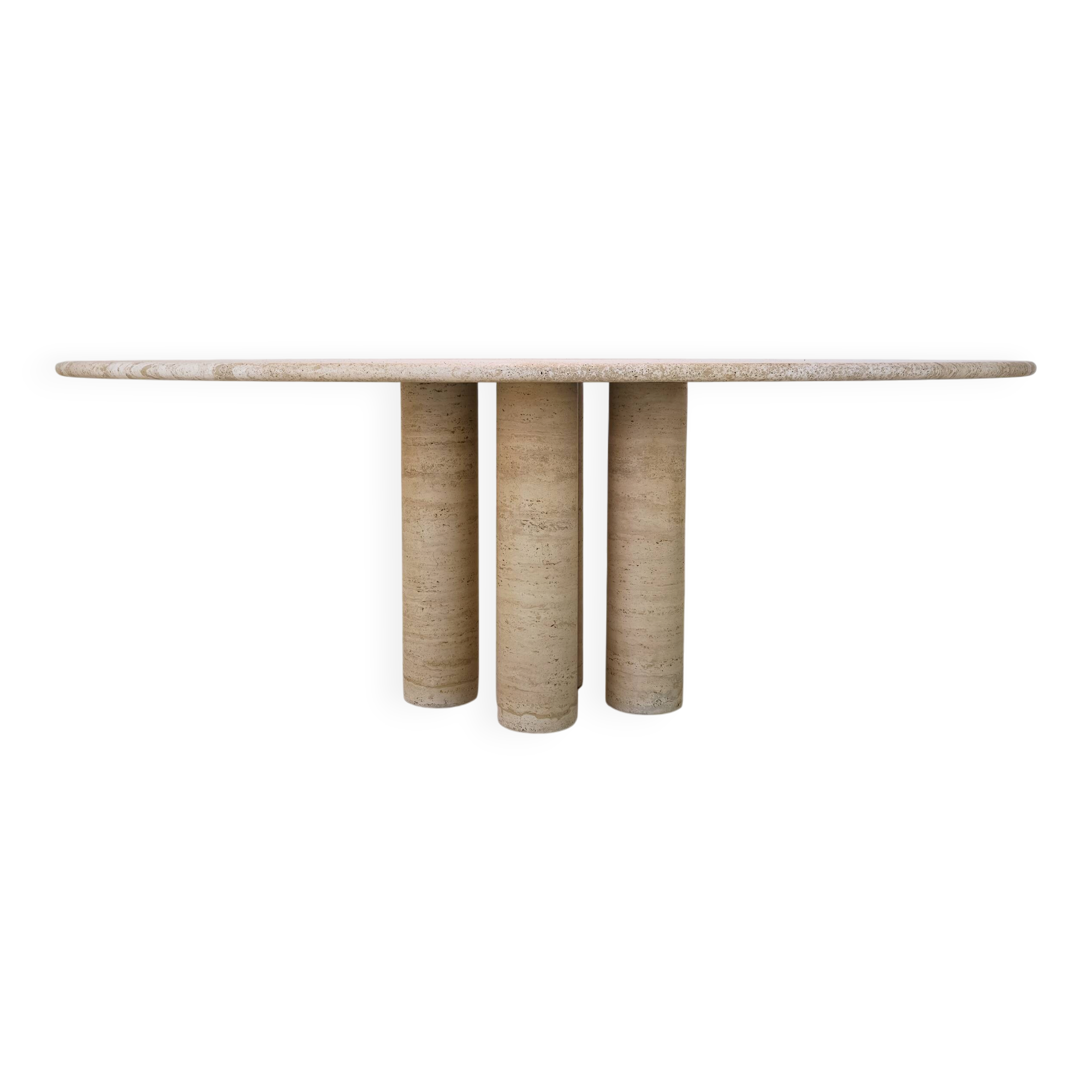 Mario Bellini – Il Colonnato – Italian travertine dining table, ca. 1980