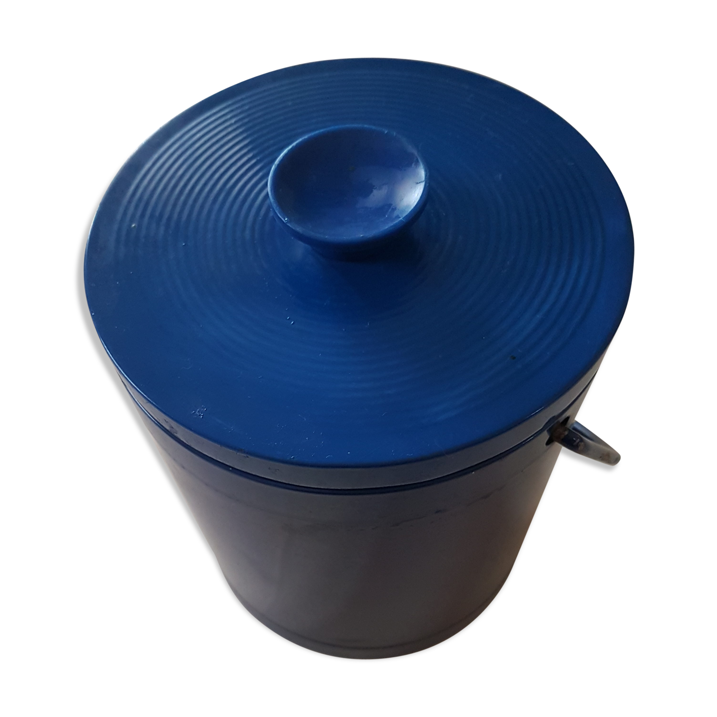 1960 blue metal ice bucket