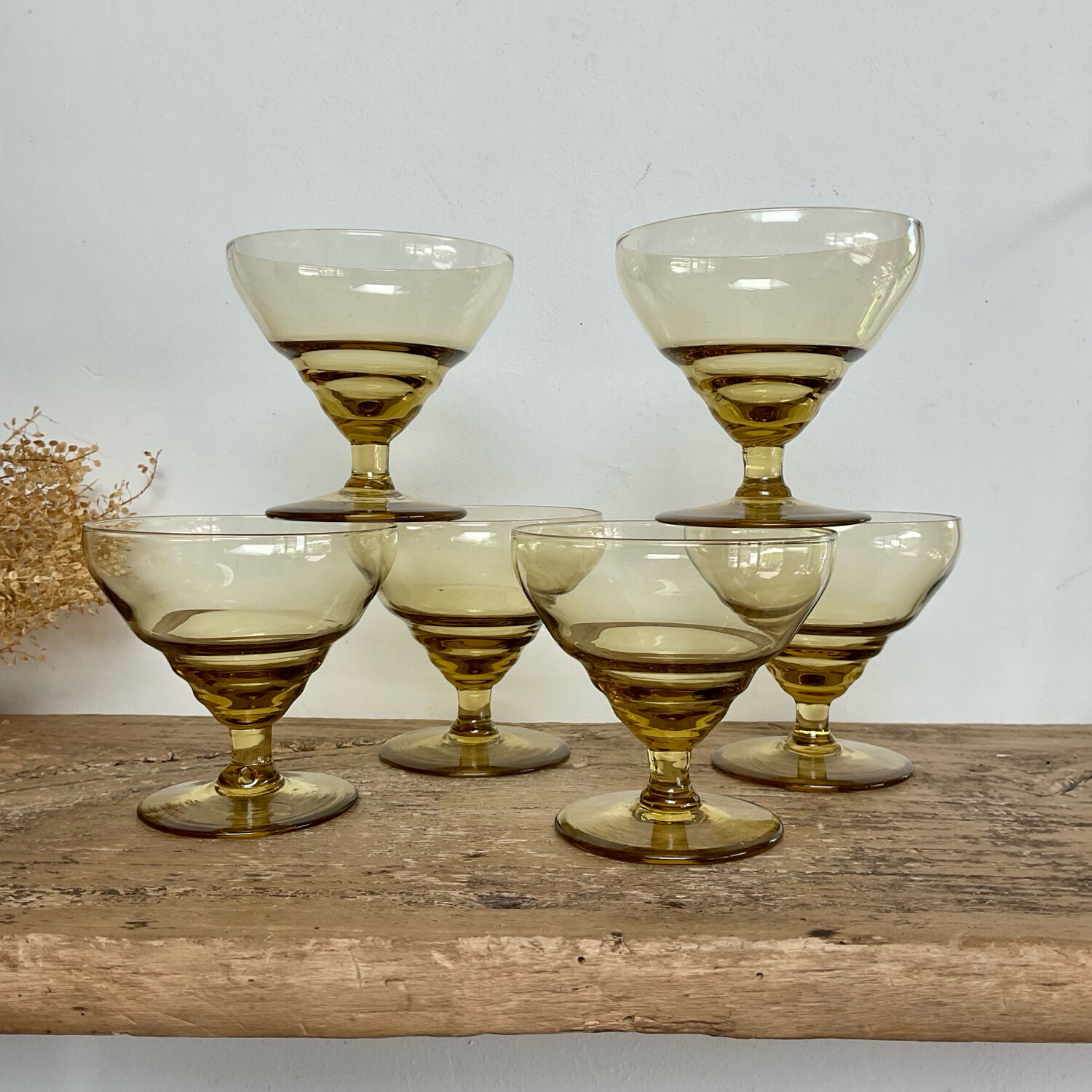 7 Art Deco cups