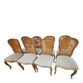 Lot of 8 cane chairs