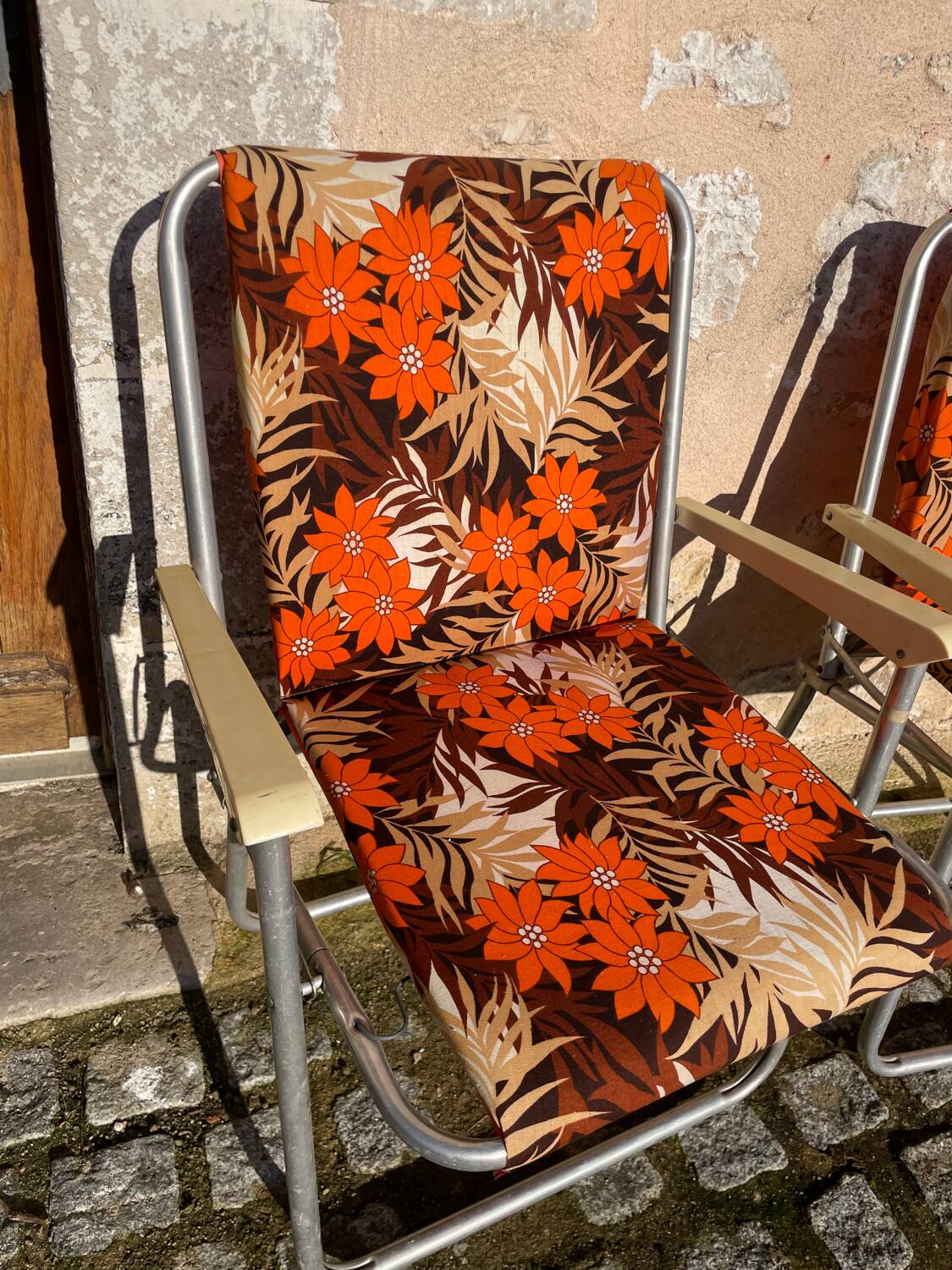 Pair of vintage deckchairs