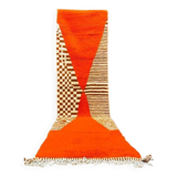 Tapis orange maroccain en laine 150cmx250cm