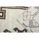1970s Vintage Turkish Hand-Knotted Wool Cotton White Runner Rug  115x342