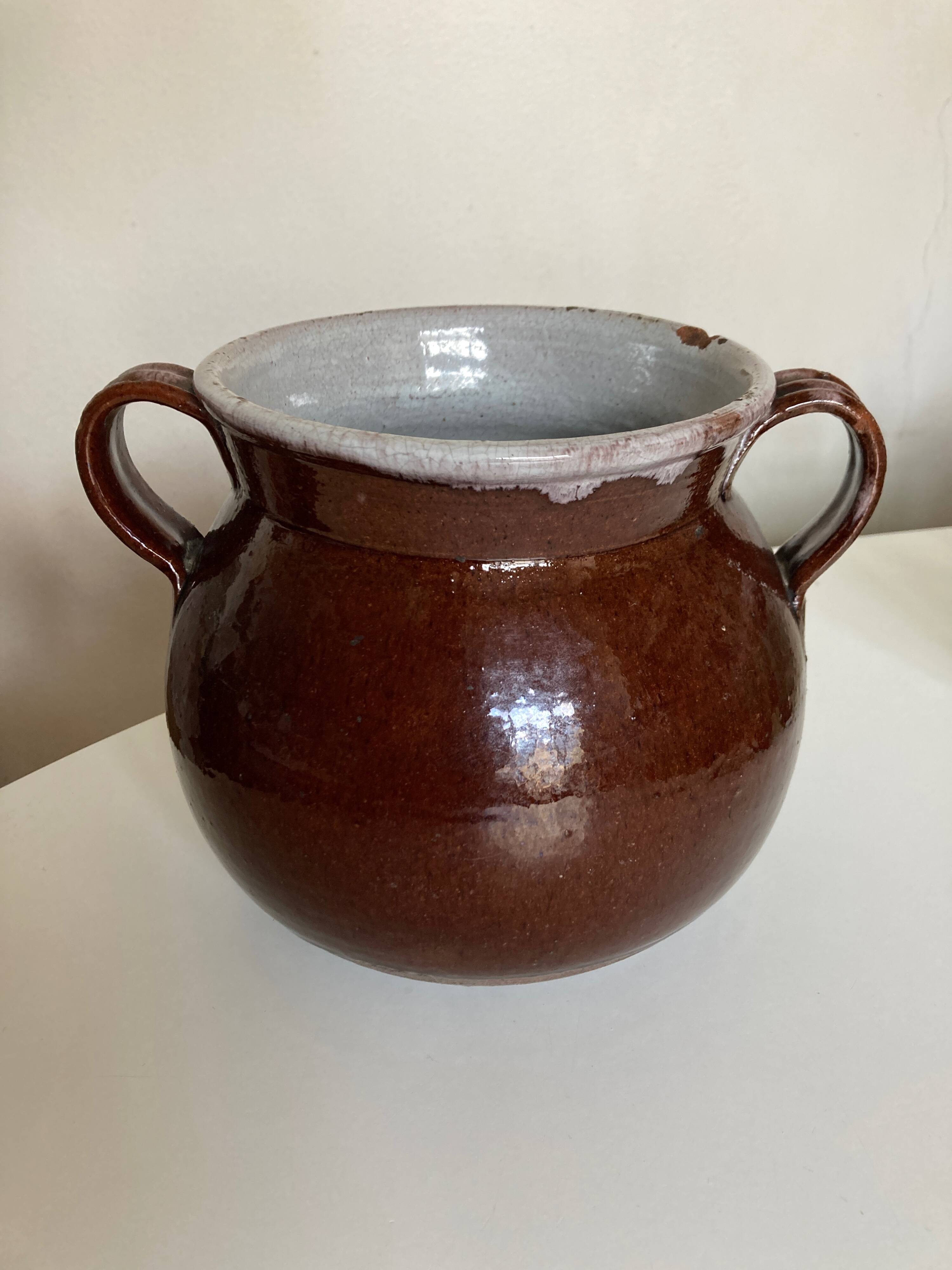 Black ass field vase in glazed clay 1950