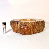 Vintage ochre alabaster ashtray by Romano Bianchi vintage 1960 marble