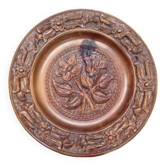 Vintage carved decorative plate