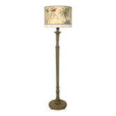 Grand lampadaire vintage restauré – abat-jour Thevenon fait main