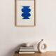 peinture abstraite bleue signée Eawy