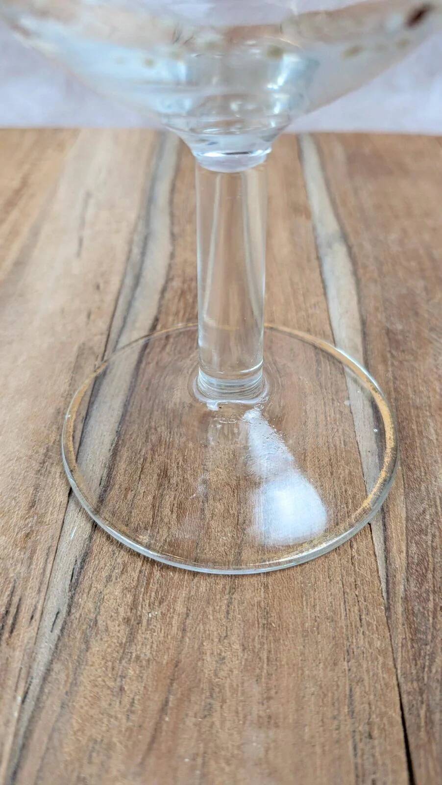 Verre à pied vintage décor peint France années 50
