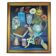 Vintage still life with flowers and objects – Canvas painting signed Maine