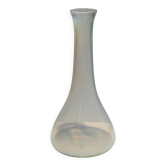 Vase en verre haut à long col, 1950s