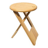 Folding beech stool
