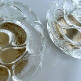 Pair of Brutalist Glass Sconces