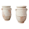 Set of two terracotta jars