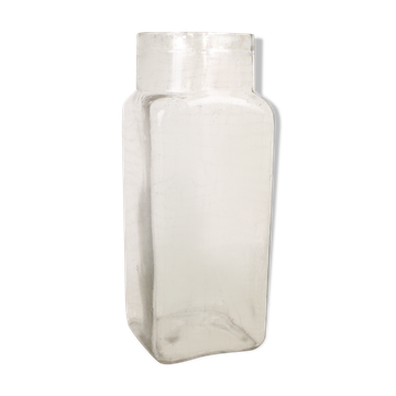 Vase en verre ancien bocal de pharmacie