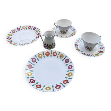 Vintage tea service from the 70s – Schirnding Bavaria – 2 cups + plates