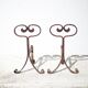 Wrought iron fireplace andirons