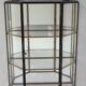 Vintage Wall Display Cabinet Glass, brass and mirror