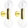 Pair of Sputnik wall sconces in brass, design by Motoko Ishii for Staff, Germany, 1970s.