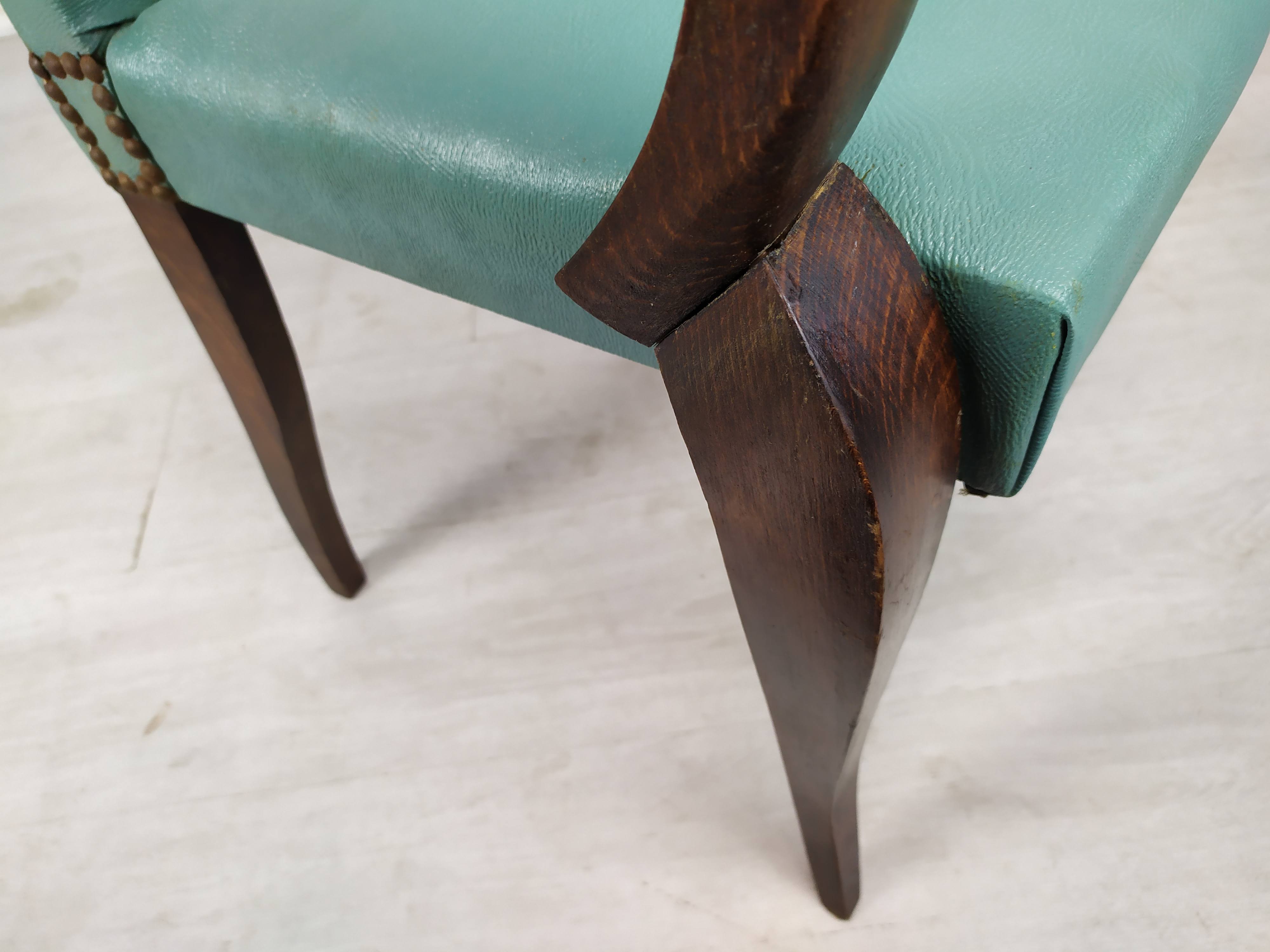 5 art deco bridge armchairs