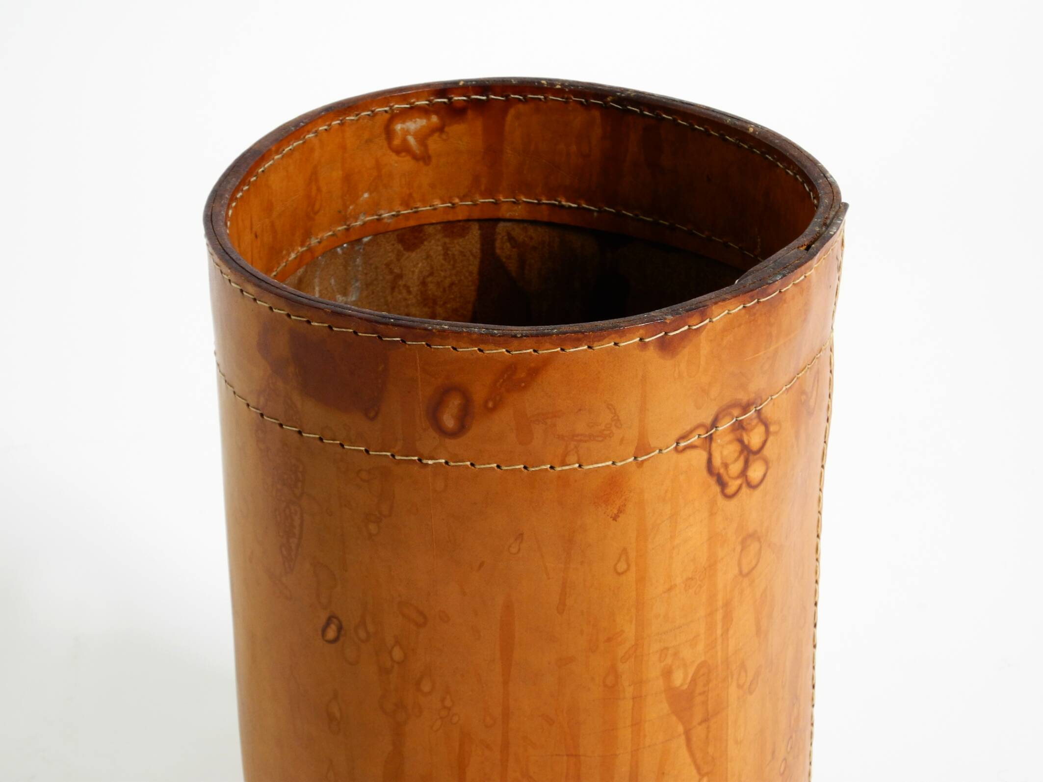 Beautiful 1960s leather paper bin by Torben Ørskov & Co Denmark