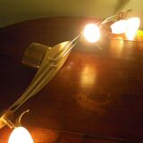 "Paulmann" 1m40 design hanging 6 lights anodized aluminium - 70s