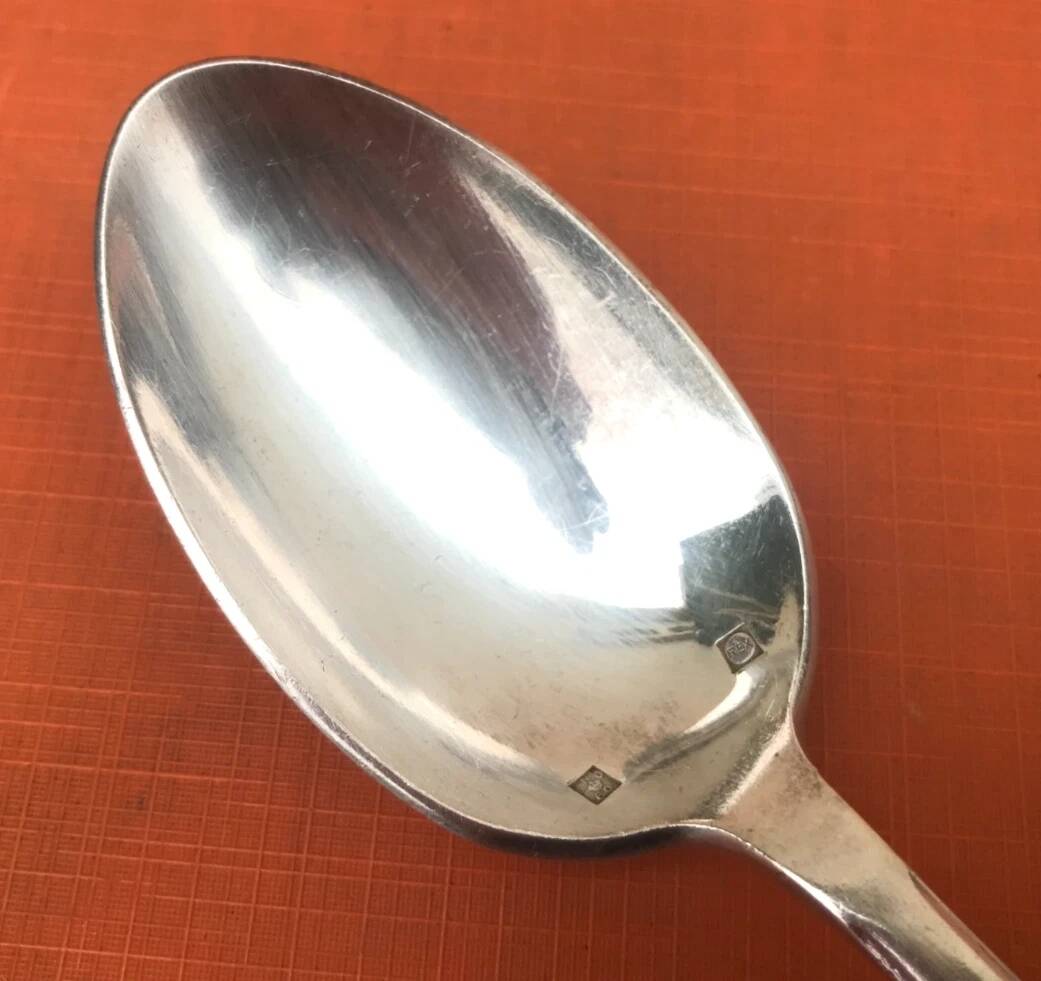 Art Deco Set of 6 forks and 6 large spoons, silver-plated metal, SNO REX