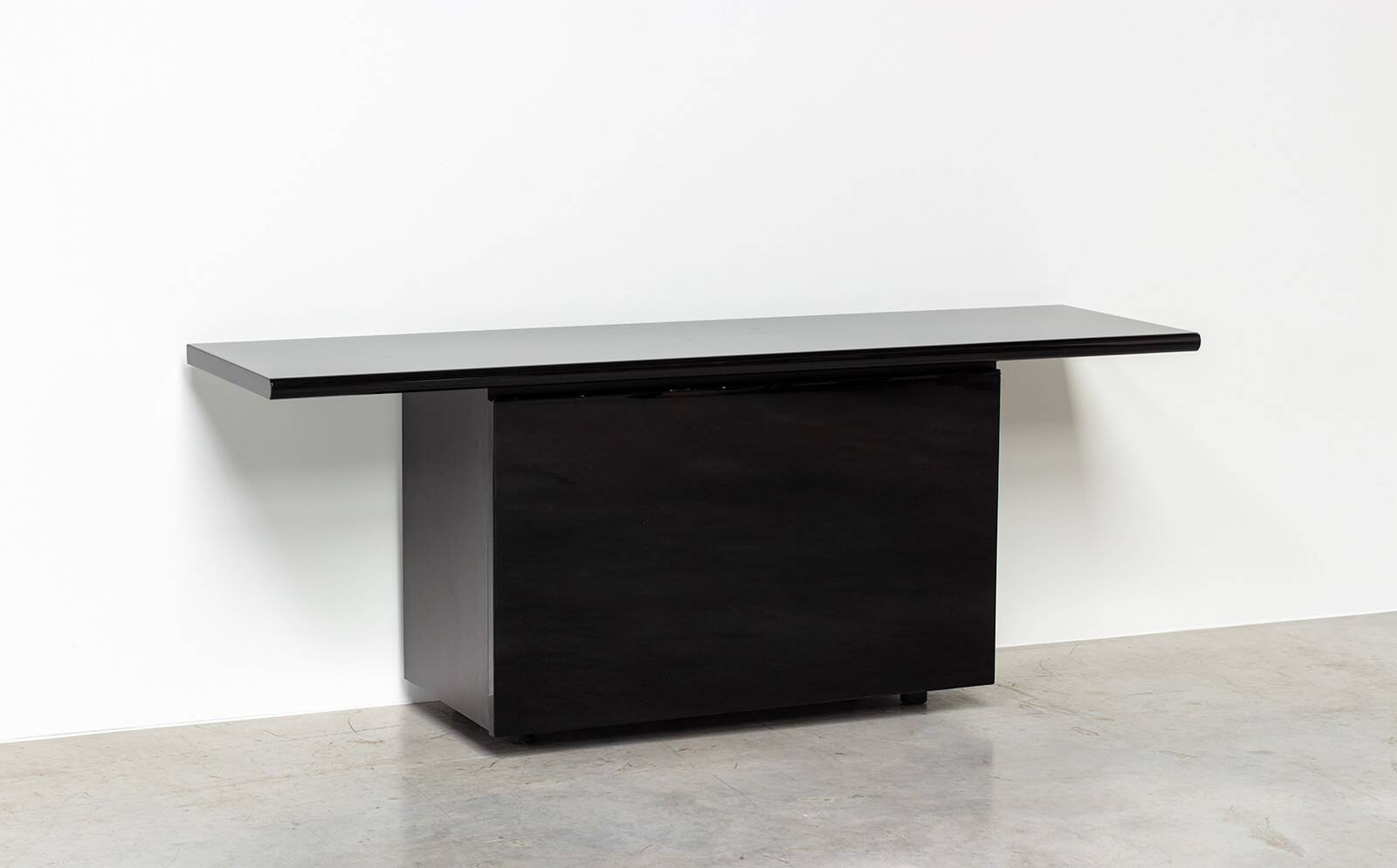 Giotto Stoppino for Acerbis Black Sheraton Sideboard Italy 1980s
