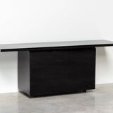 Giotto Stoppino for Acerbis Black Sheraton Sideboard Italy 1980s