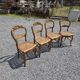 4 chaises style Louis XV en merisier