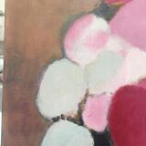 Beautiful bouquet of flowers on canvas