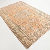 7x9 Vintage Salmon Orange & Beige Living Room Persian Vintage Rug,168x257cm