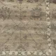 Hand-Knotted Wool Area Rug, Beige Floral Design Carpet for Living Room